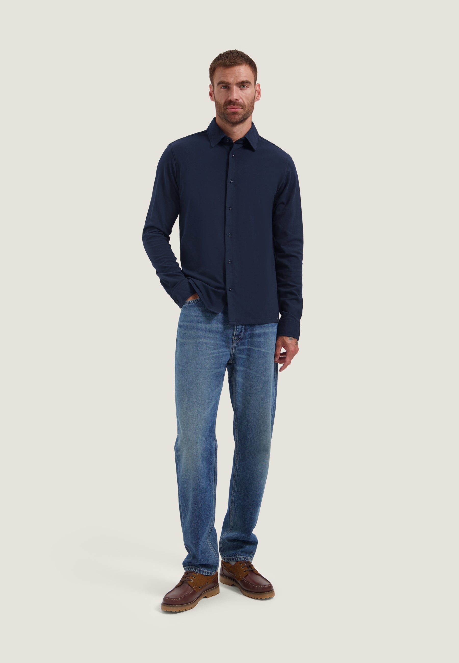 DESTREZZED 303995 BLAZE SHIRT-Dk. Navy