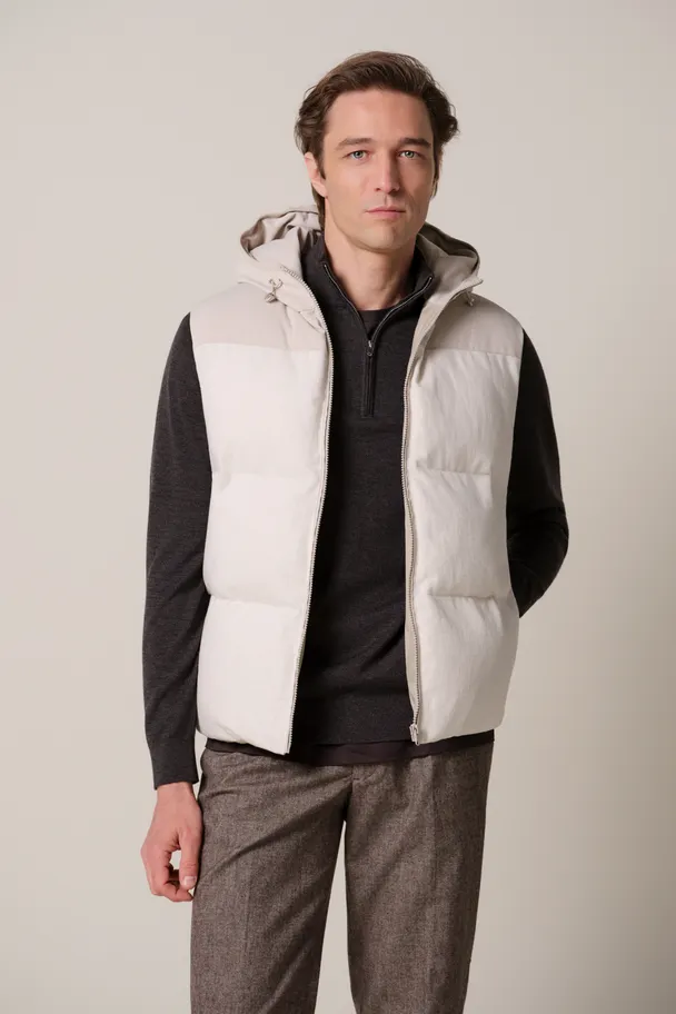 PROFUOMO PPXU30006B Hooded bodywarmer