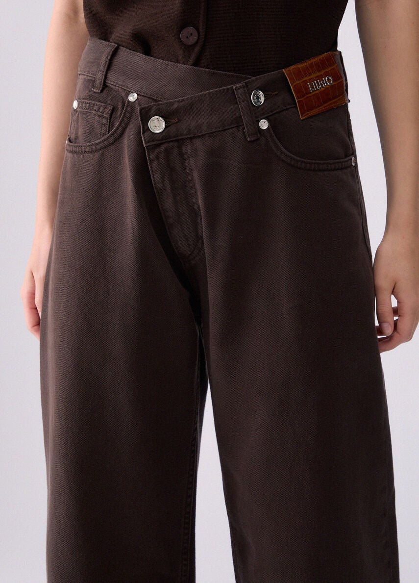 LIU JO UF6160T581A Pant Straight Awry- Mole