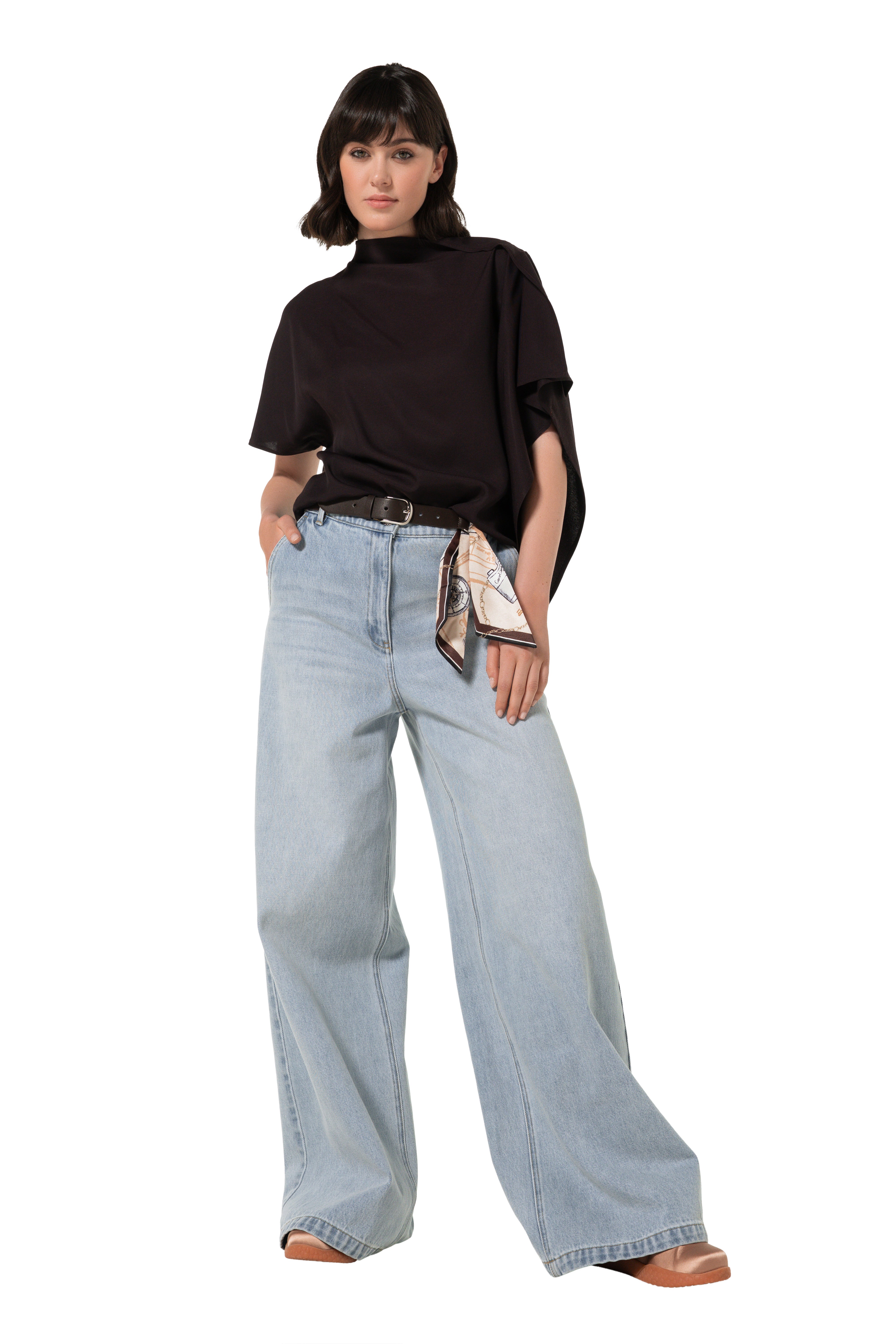 CarolineBiss 4505/25 Broek jeans met ceintuur