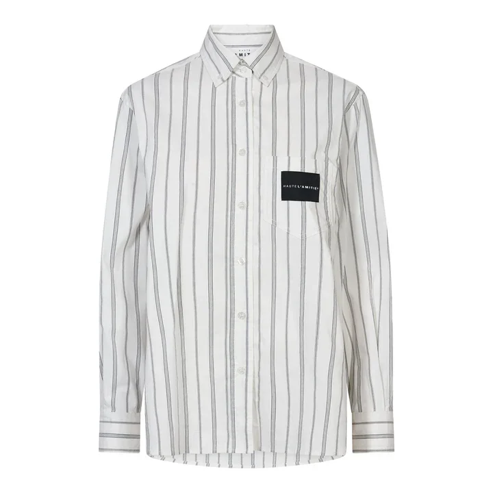 HAUTE L'AMITIE HL10962 Crystal Heart Stripe Shirt