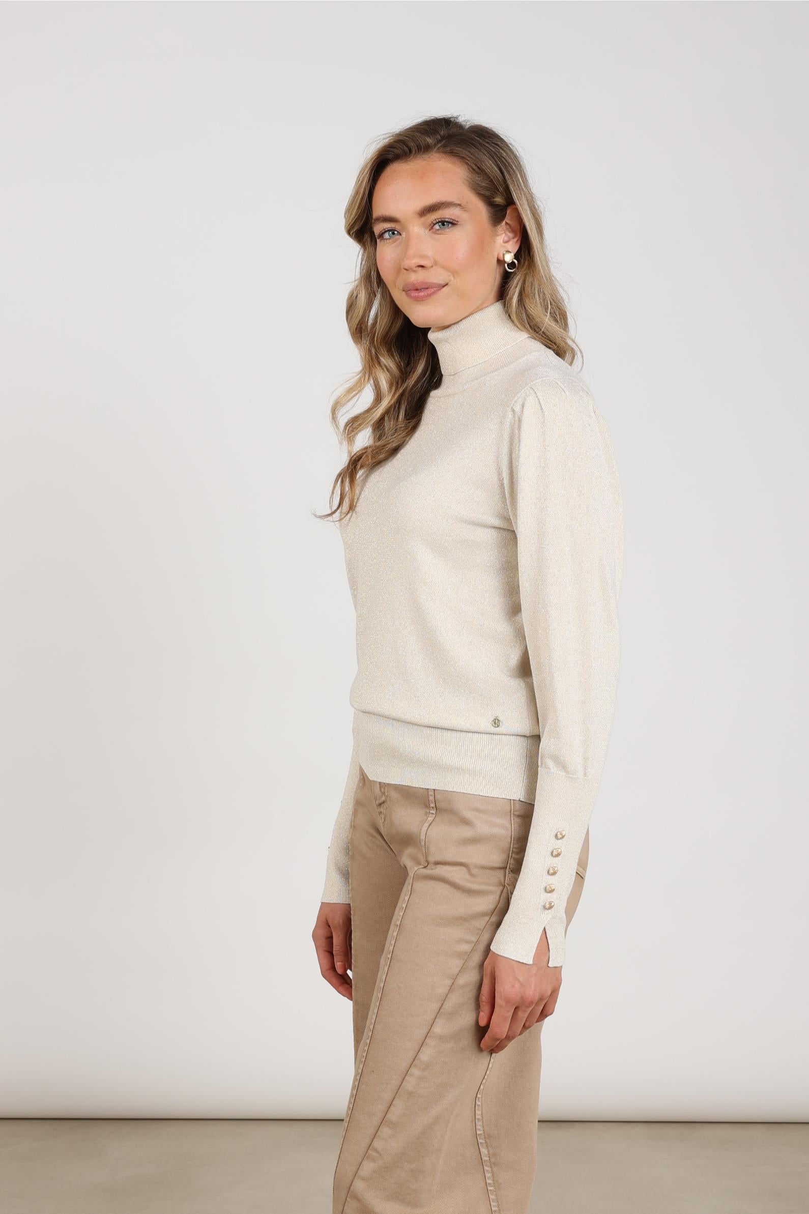 NUKUS NKF03048 Sylvia Pull Lurex-sand
