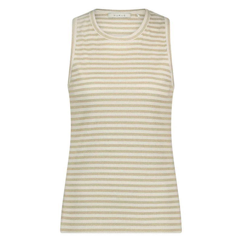 NUKUS NKS06004 Stefania Singlet Stripes OffW/Gold