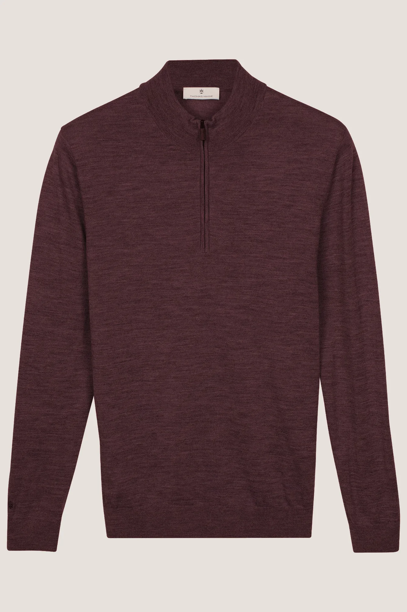 THOMAS MAINE 6284TM100 1/2 Zip up bordeaux