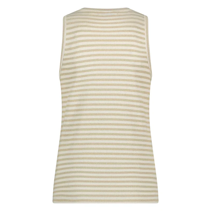 NUKUS NKS06004 Stefania Singlet Stripes OffW/Gold