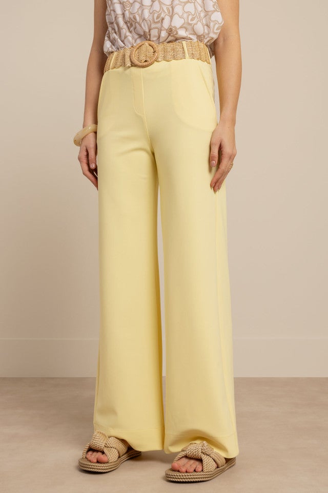 STUDIO ANNELOES 13873 Lexie bonded trousers-butter yellow
