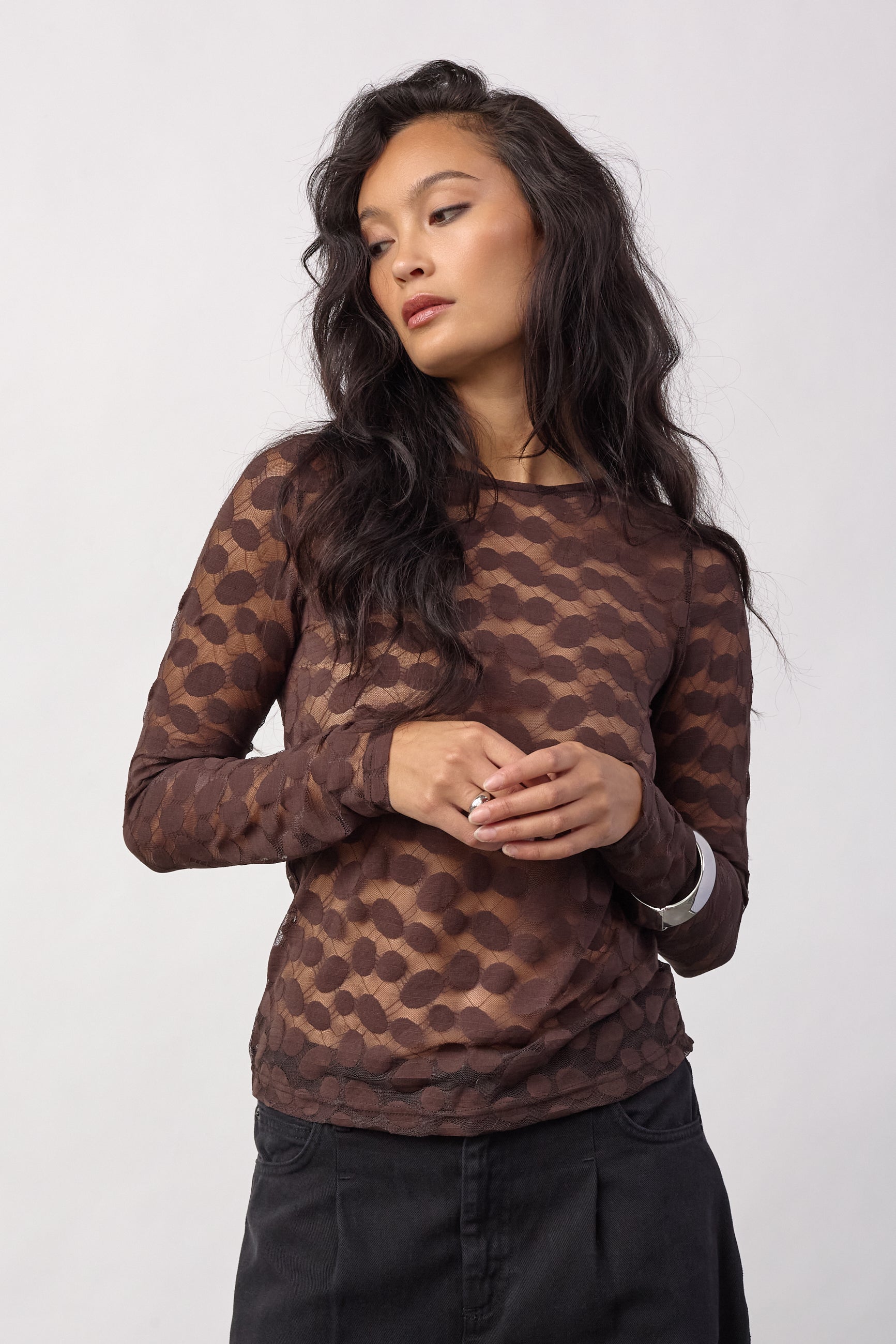 CO'COUTURE 500266 PenolaCC O-Neck Blouse-Brown