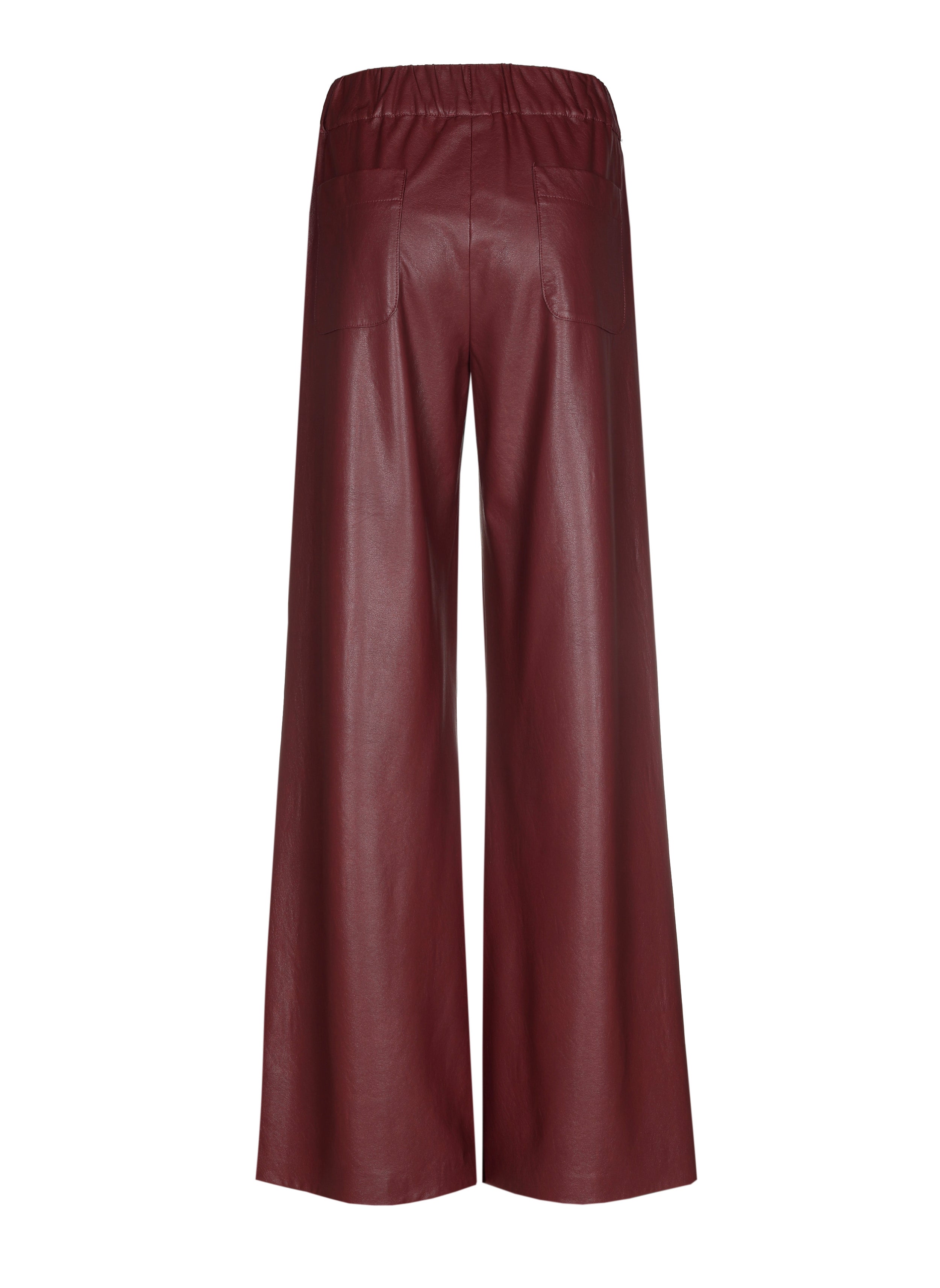 CarolineBiss 4570/51 Broek vegan leather-WINE RED