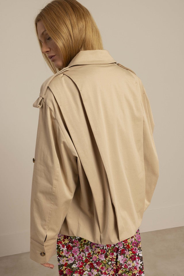 STUDIO ANNELOES 13677 Atlas twill jacket - latte