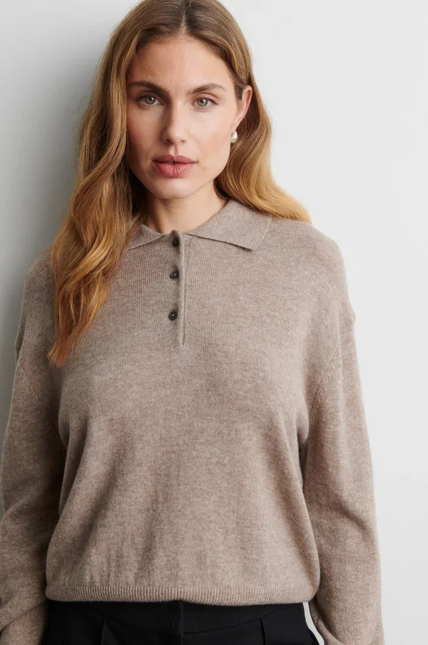SECOND FEMALE 61031 Longo Knit LS Collar