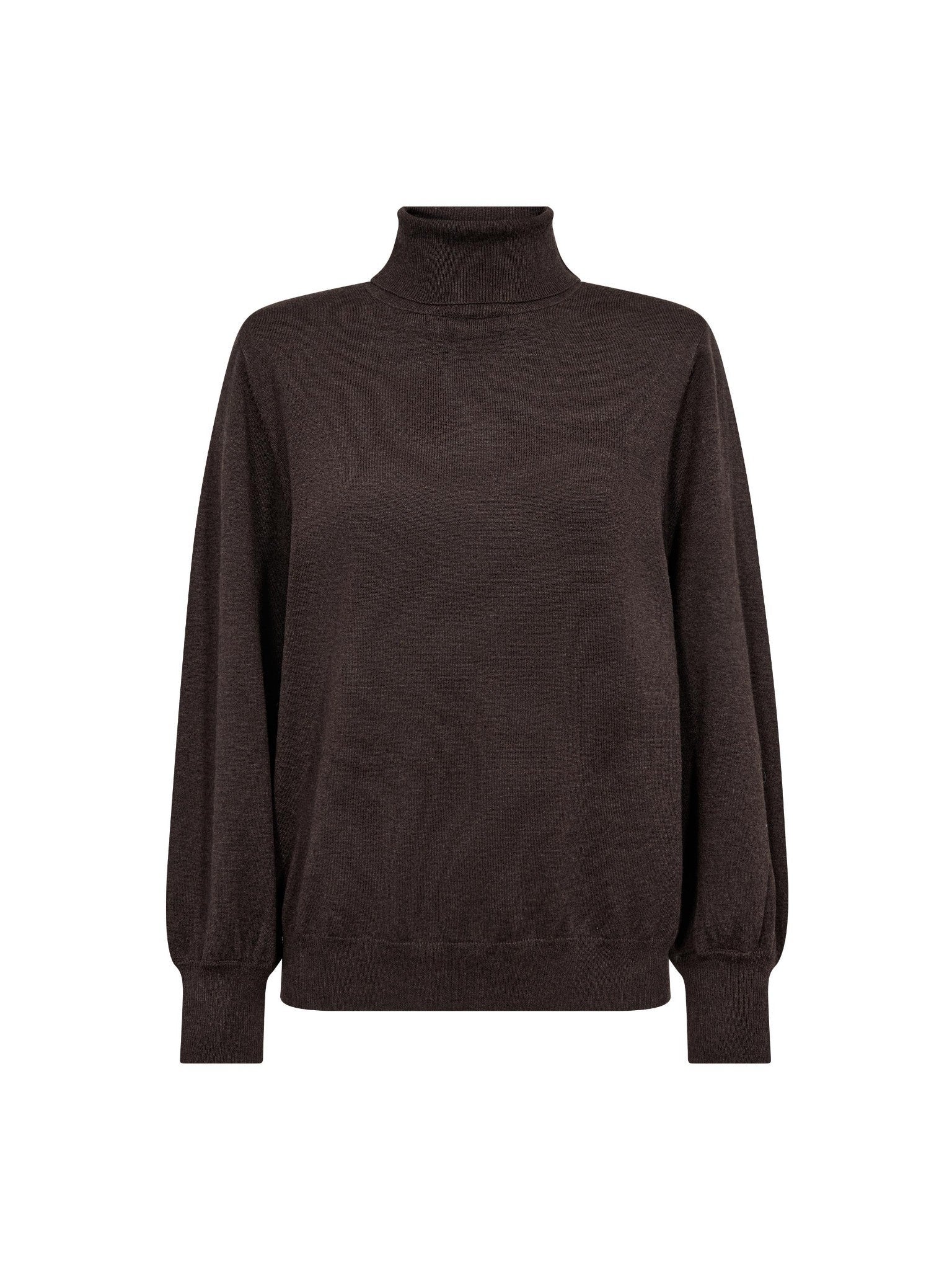 CO'COUTURE 500213 CoryCC PadRoll-NeckKnit-DarkBrown