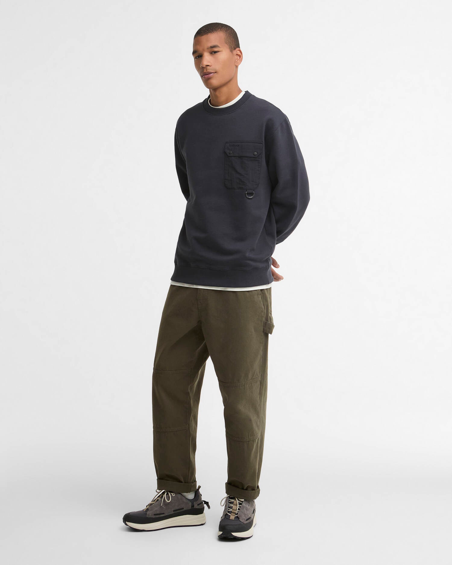 BARBOUR MOL0775 Pitt CrewNeck Sweatshirt - navy