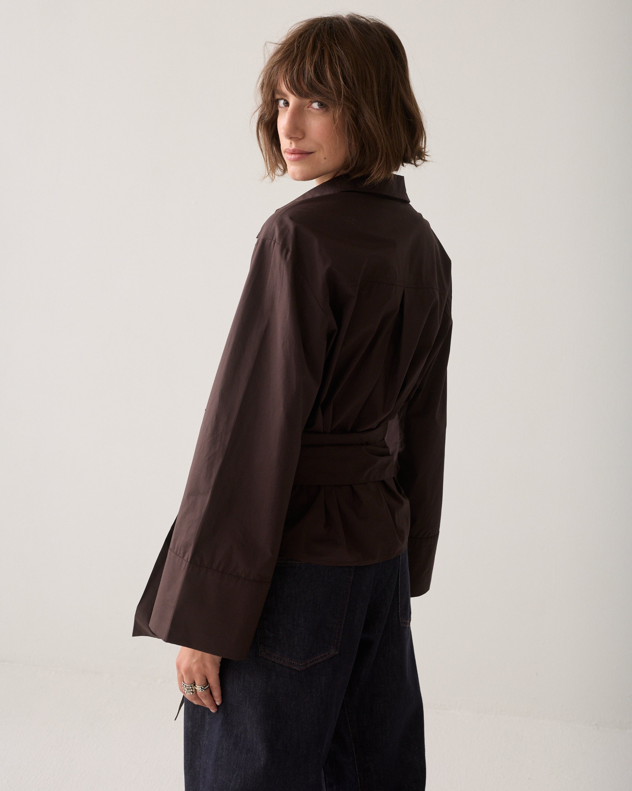SUMMUM Wrapblouse crispy poplin 2s3517-12119