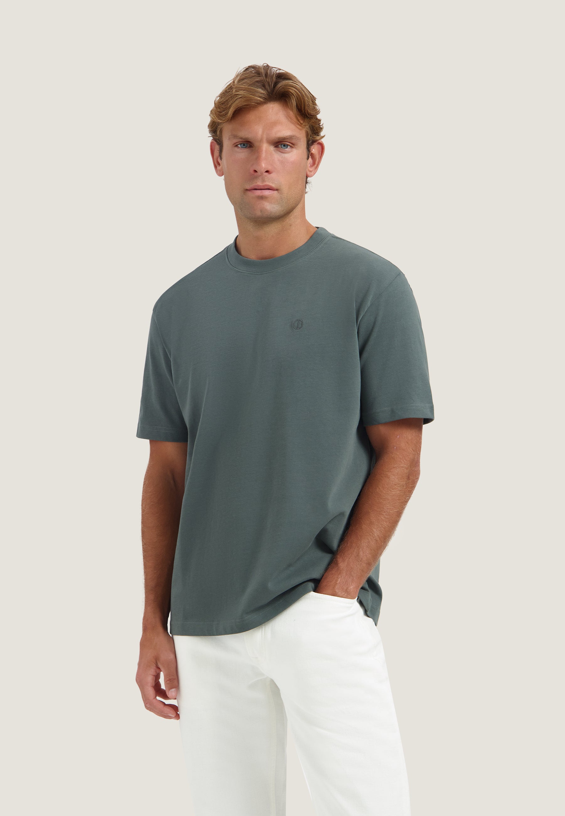 DESTREZZED 203012 COLLIN SS TEE-Grey Green