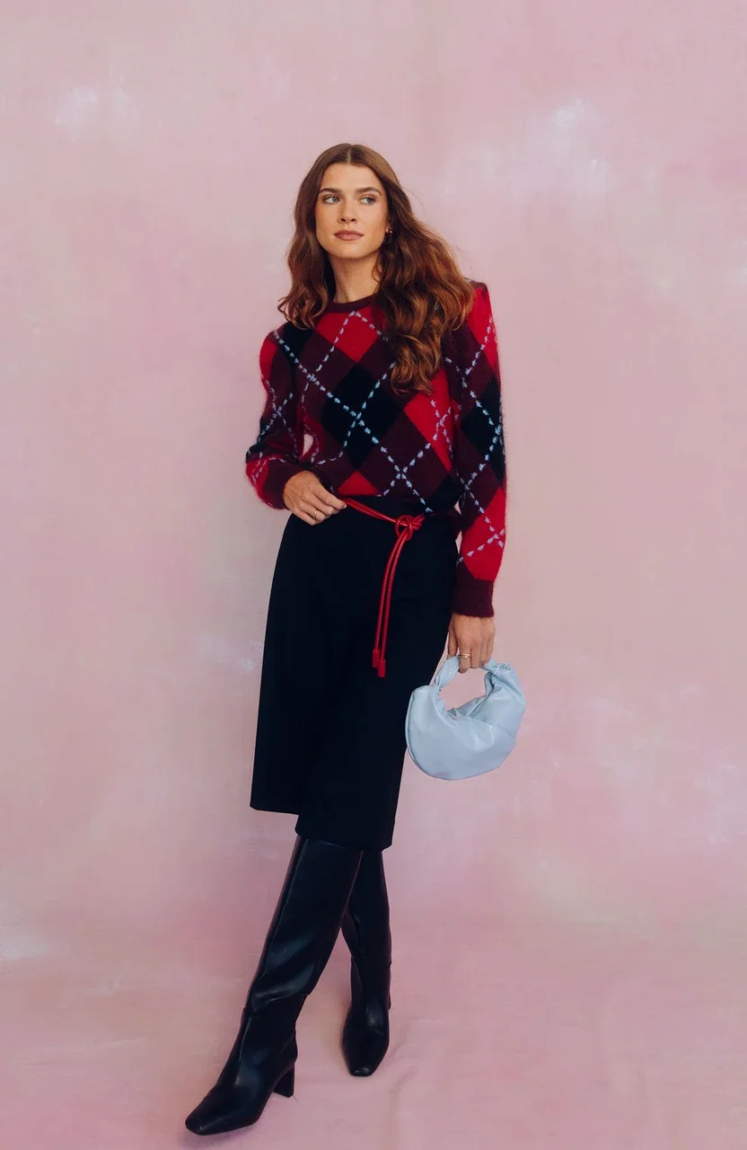 STUDIO ANNELOES 14315 Arly argyle pullover