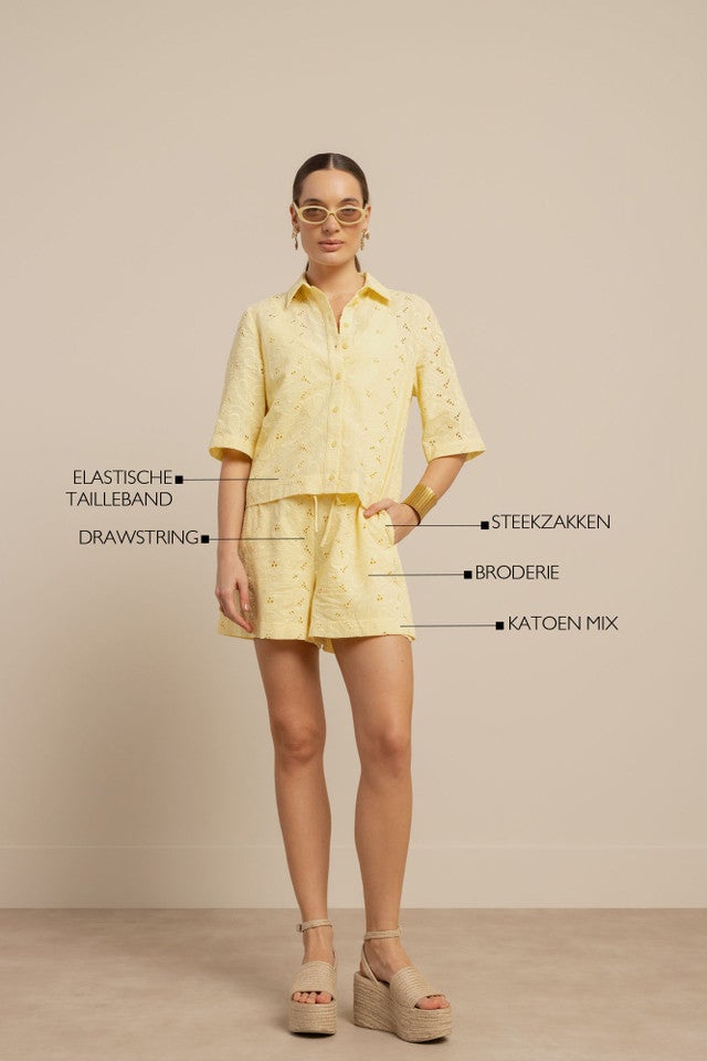STUDIO ANNELOES 13871 Zena broderie shorts