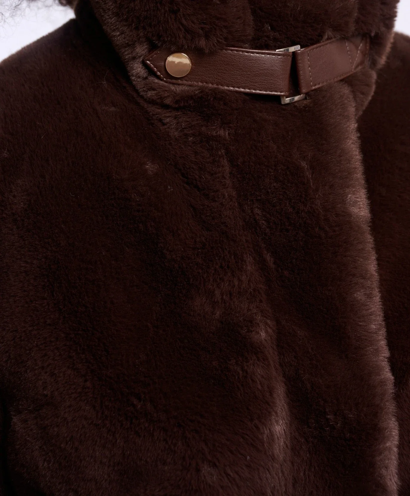 RINO & PELLE Ambra.7002611  Short faux fur jacket- coffee roast