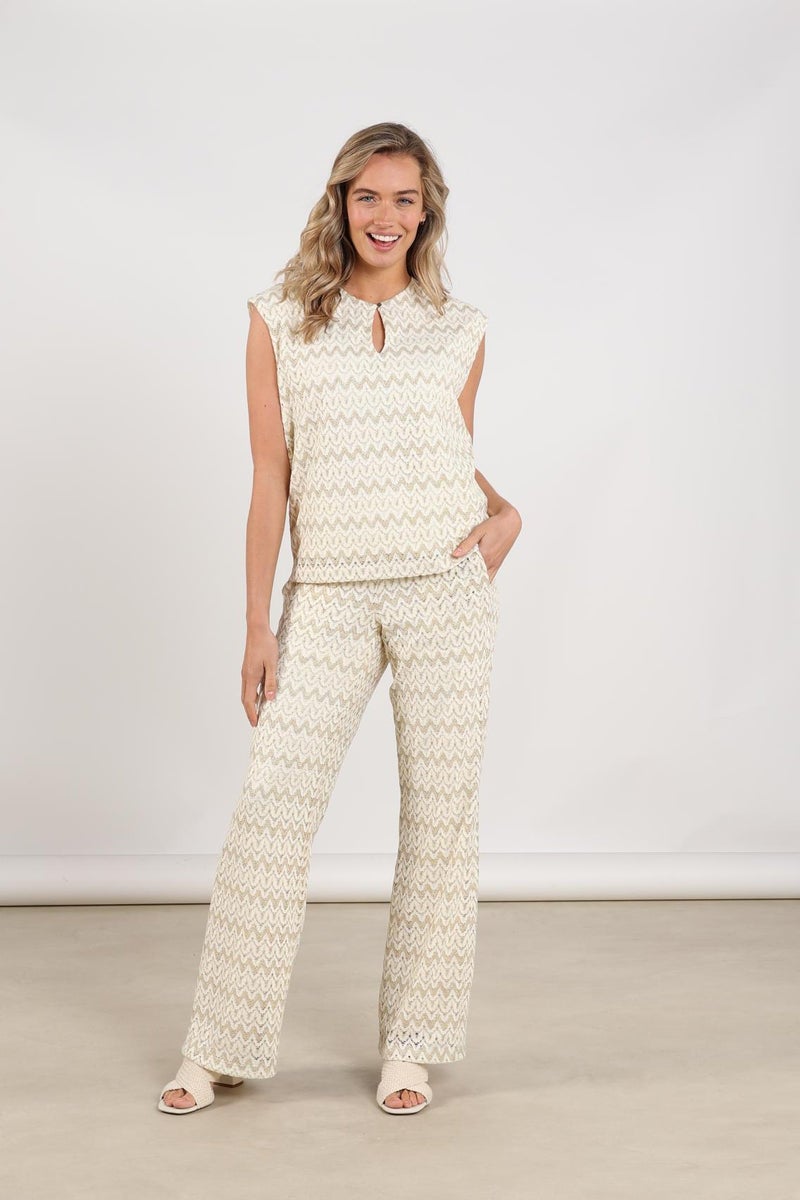 NUKUS NKS01177 Fallon Top Zigzag