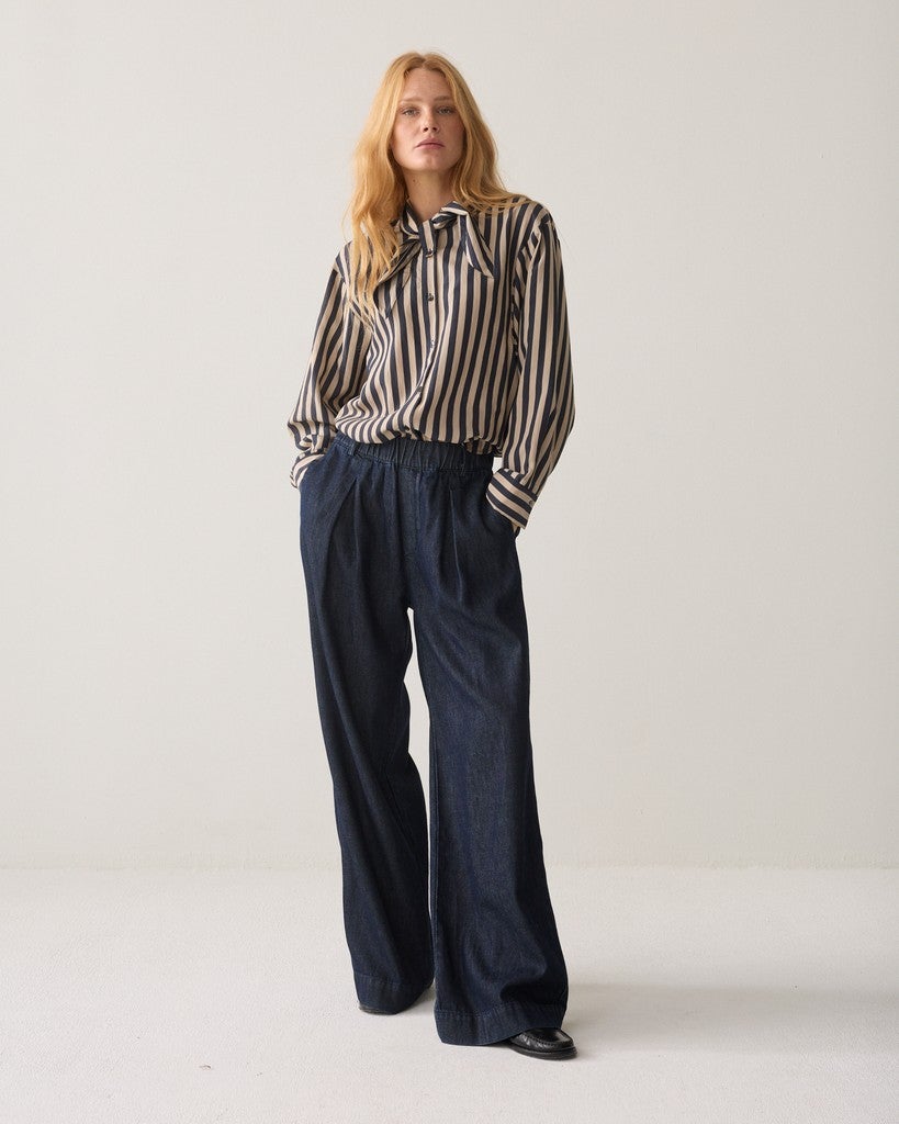 Summum 2s3523-12490 Gestreepte blouse - midnight blue