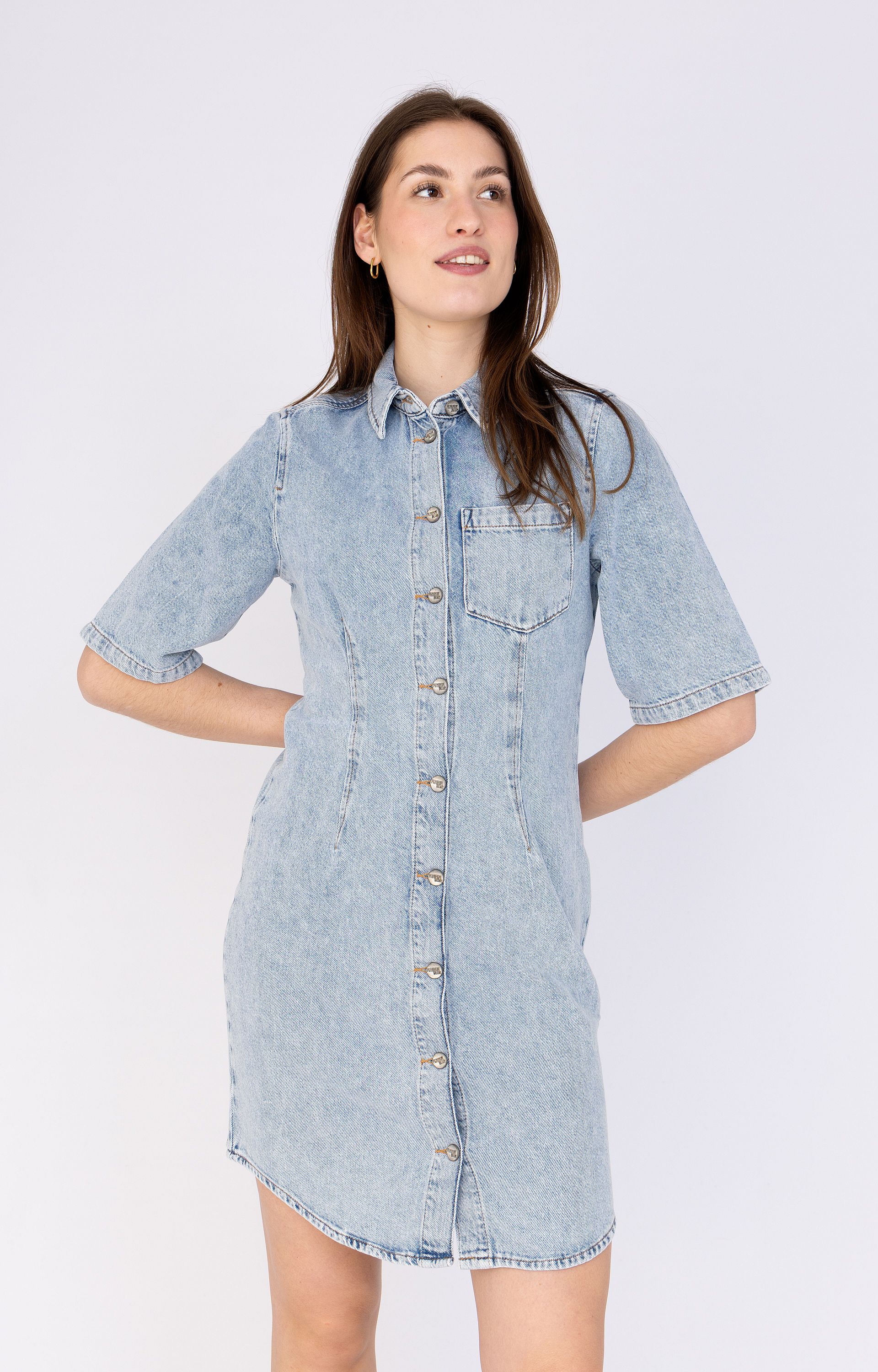 ANNA BLUE B11-06-Faia Jurk denim