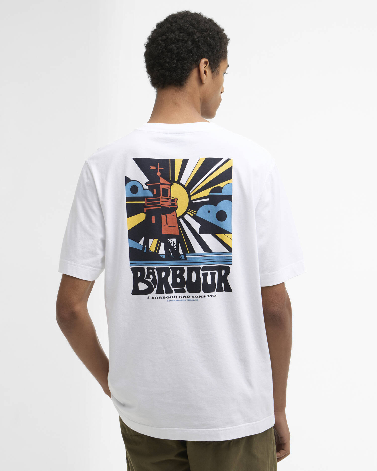 BARBOUR MTS1571 Frome graph.T-shirt-White