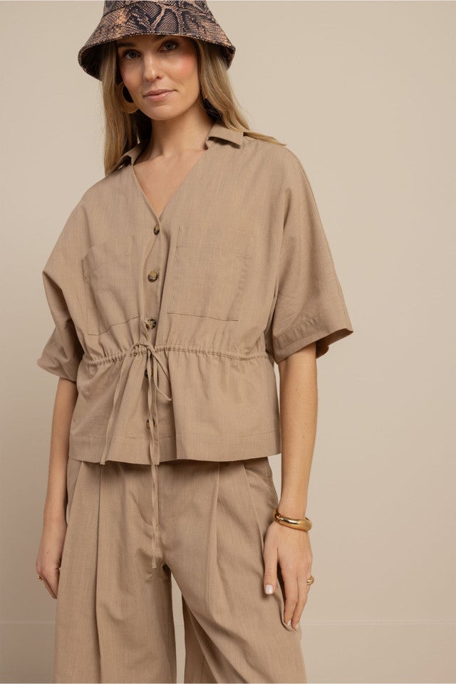 STUDIO ANNELOES 13904 Erie linnen blouse