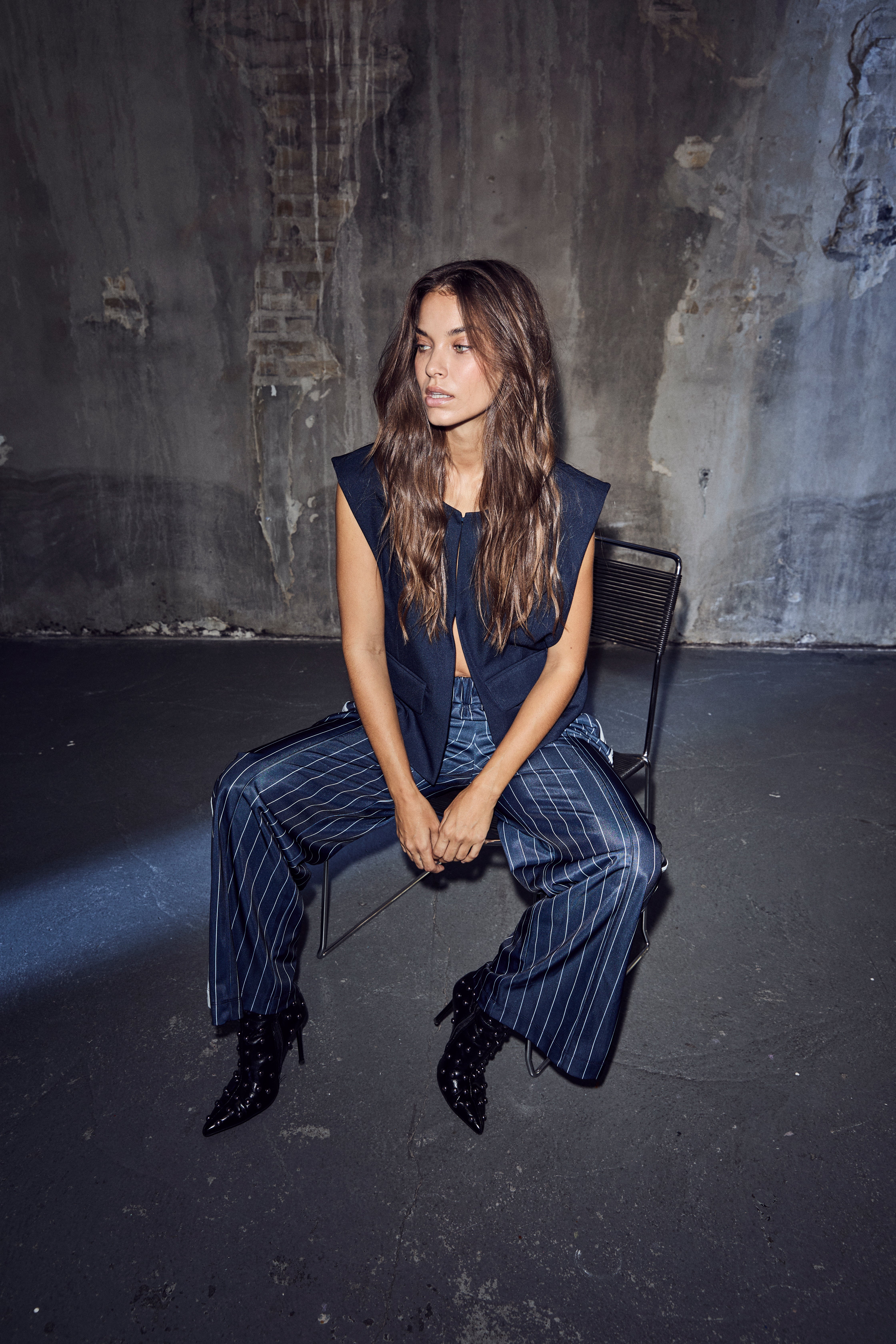 HAUTE L'AMITIE HL10578 Baggy PinStrip TT Pant