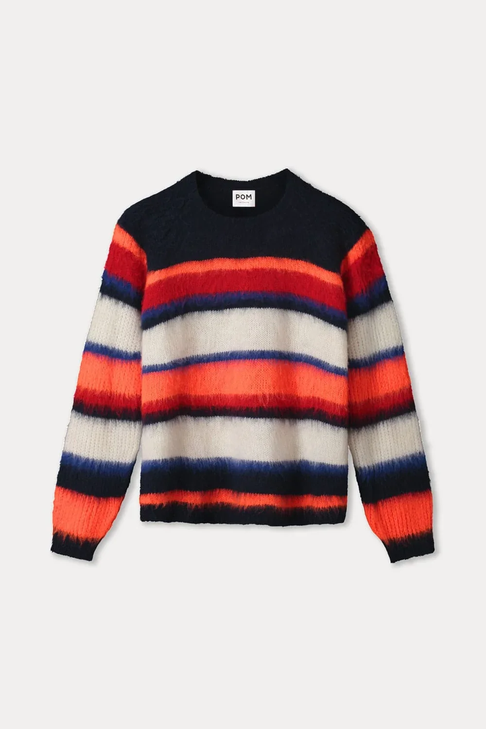 POM SP9816 PULLOVER - Faye striped blue