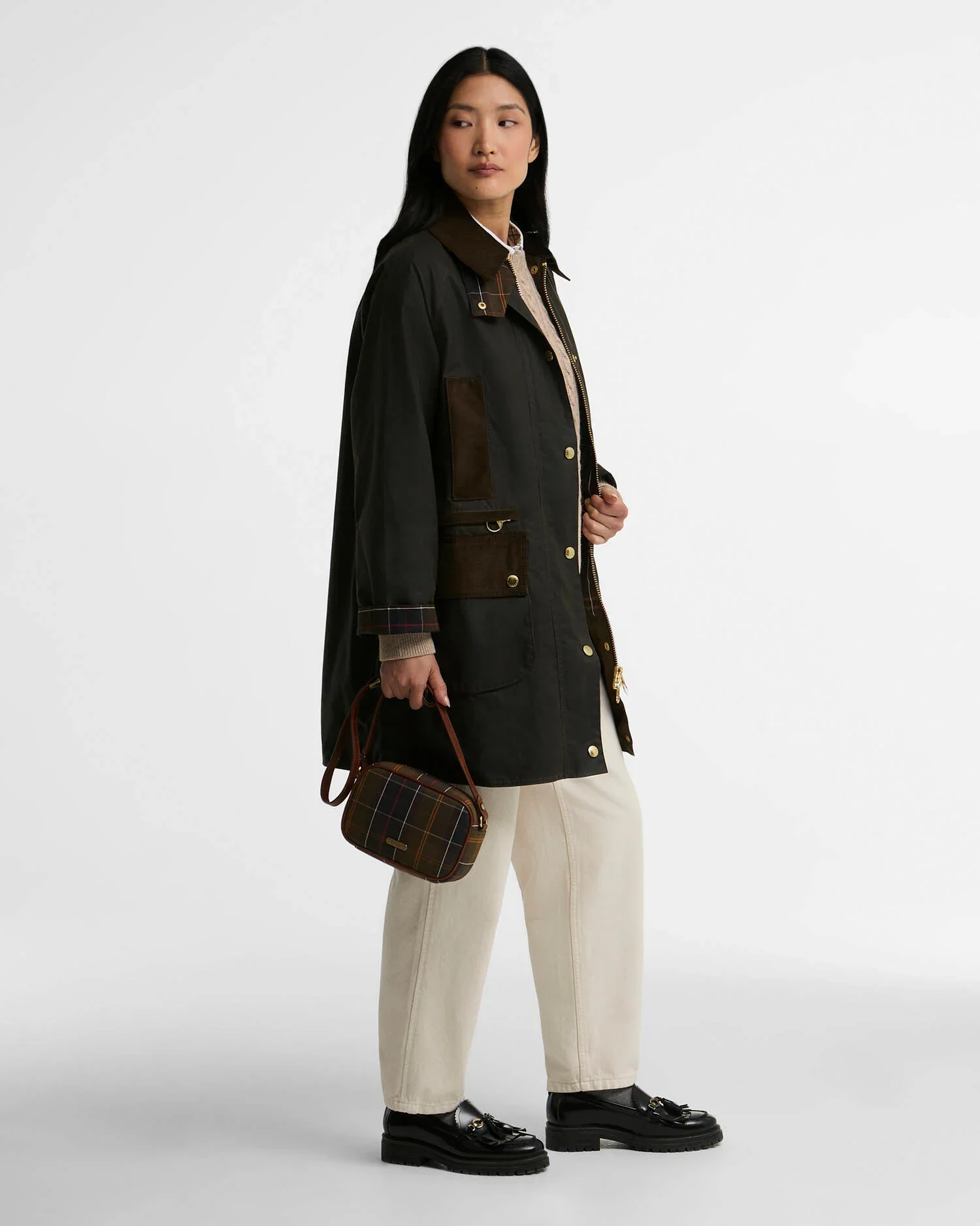 BARBOUR LWX15830 Icons Modern Beaufort Wax Coat - olijf