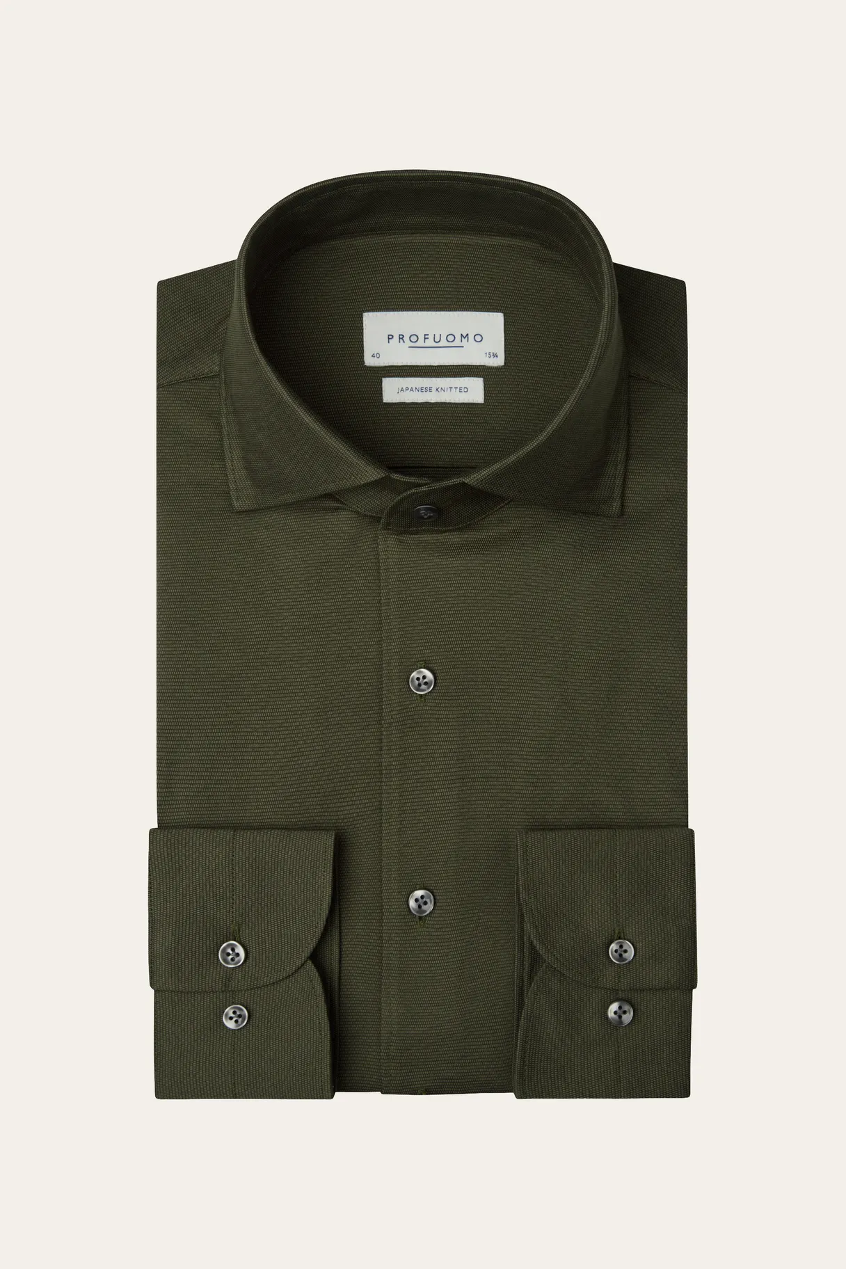 PROFUOMO PPXH30023B Army one piece Japanese knitted shirt