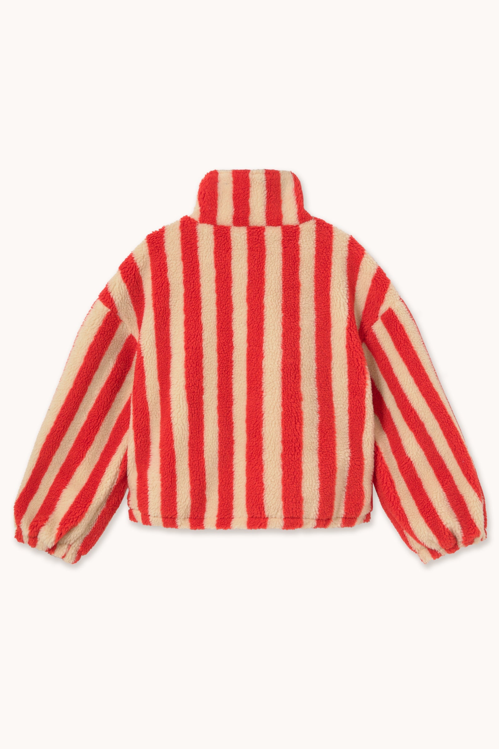 THE TINY BIG SISTER AW26-653 WIDE STRIPES SHERPA JACKET