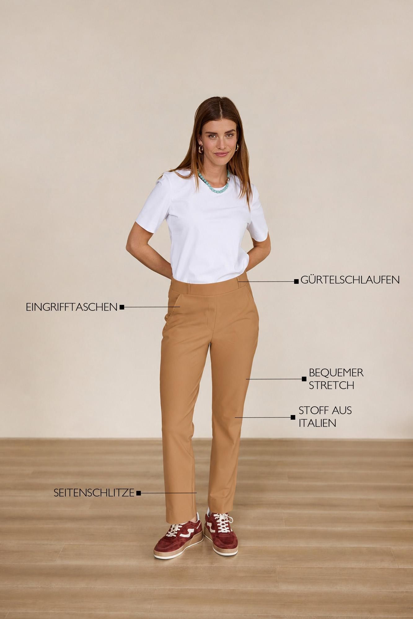 STUDIO ANNELOES 14044 Anne bonded trousers- Camel