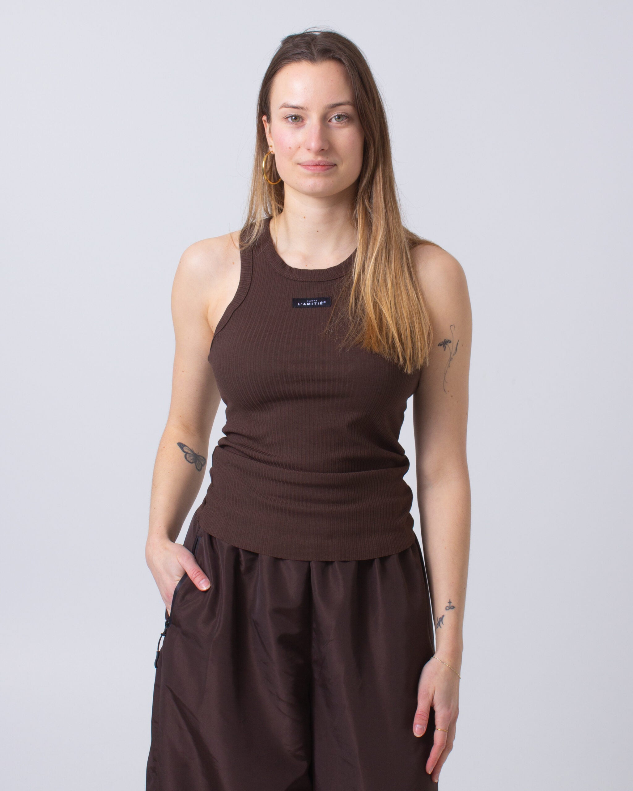 HAUTE L'AMITIE HL10011 Rib Badge TankTop