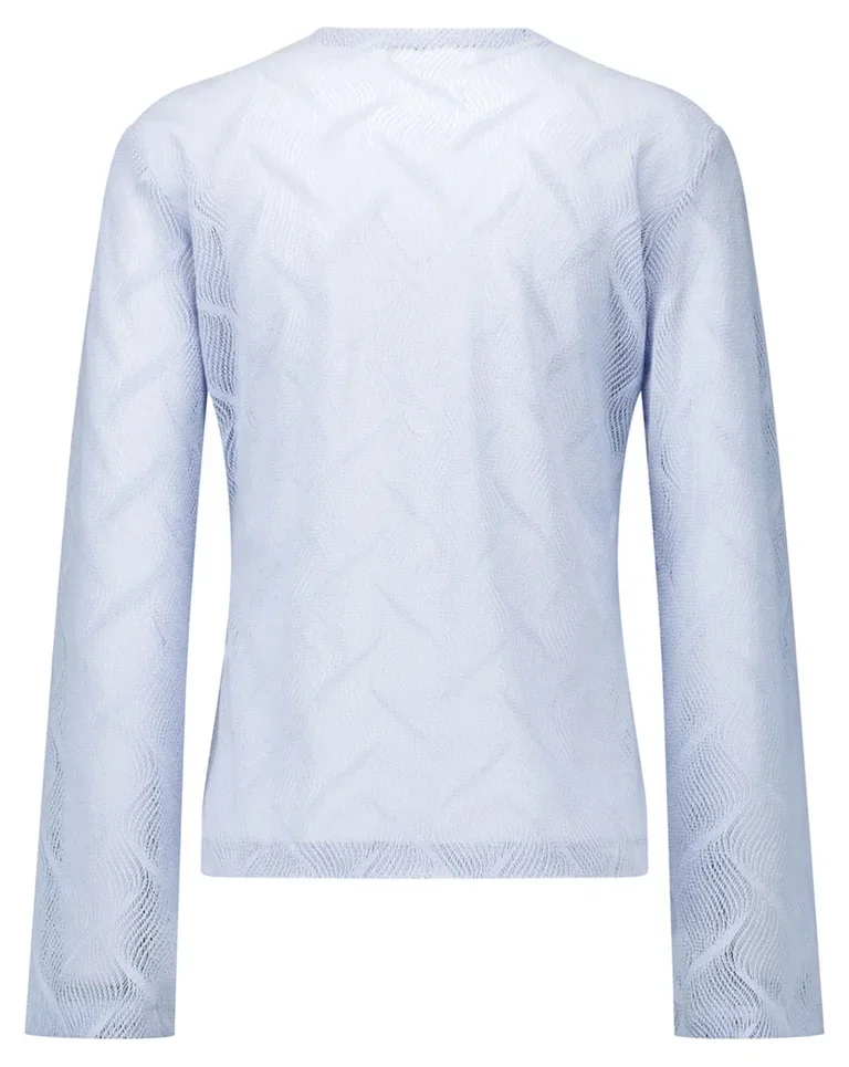 STUDIO ANNELOES 14111 Reagan flaire lace top-skyblue