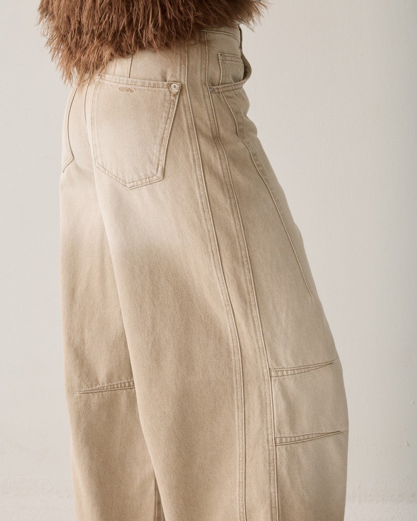 SUMMUM Barrelfit jeans 4s3073-5229 - Greige