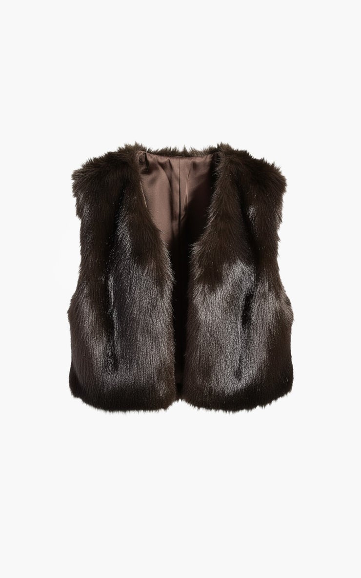 IslaW6 Fake Fur waist-Brown
