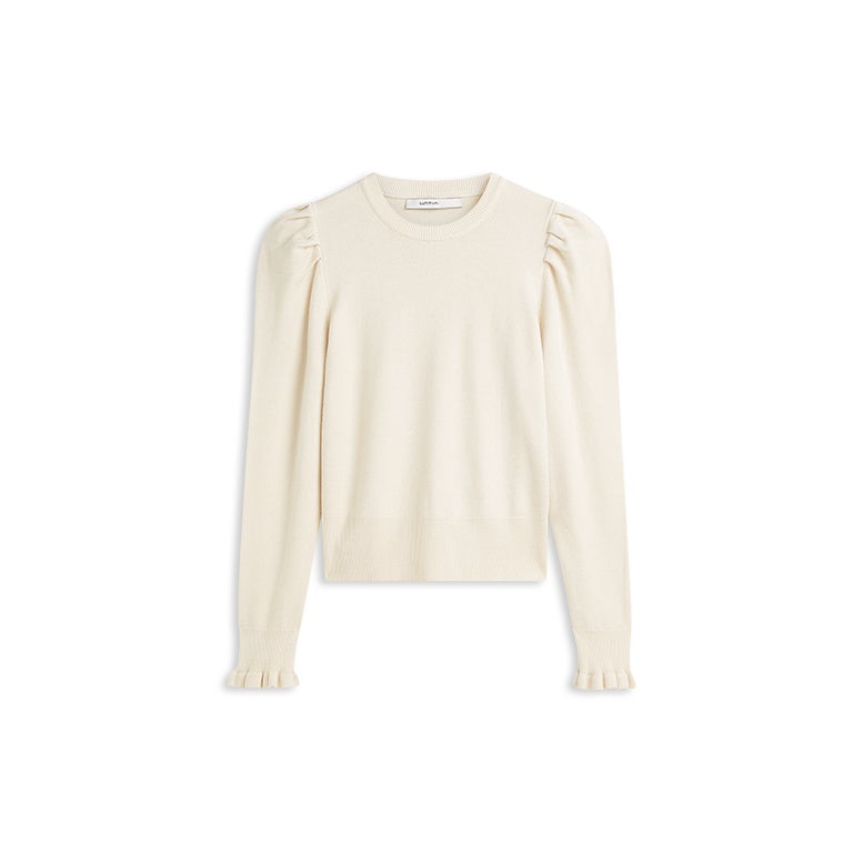 Summum 7s8033-70095 Puff sleeve sweater - ivory