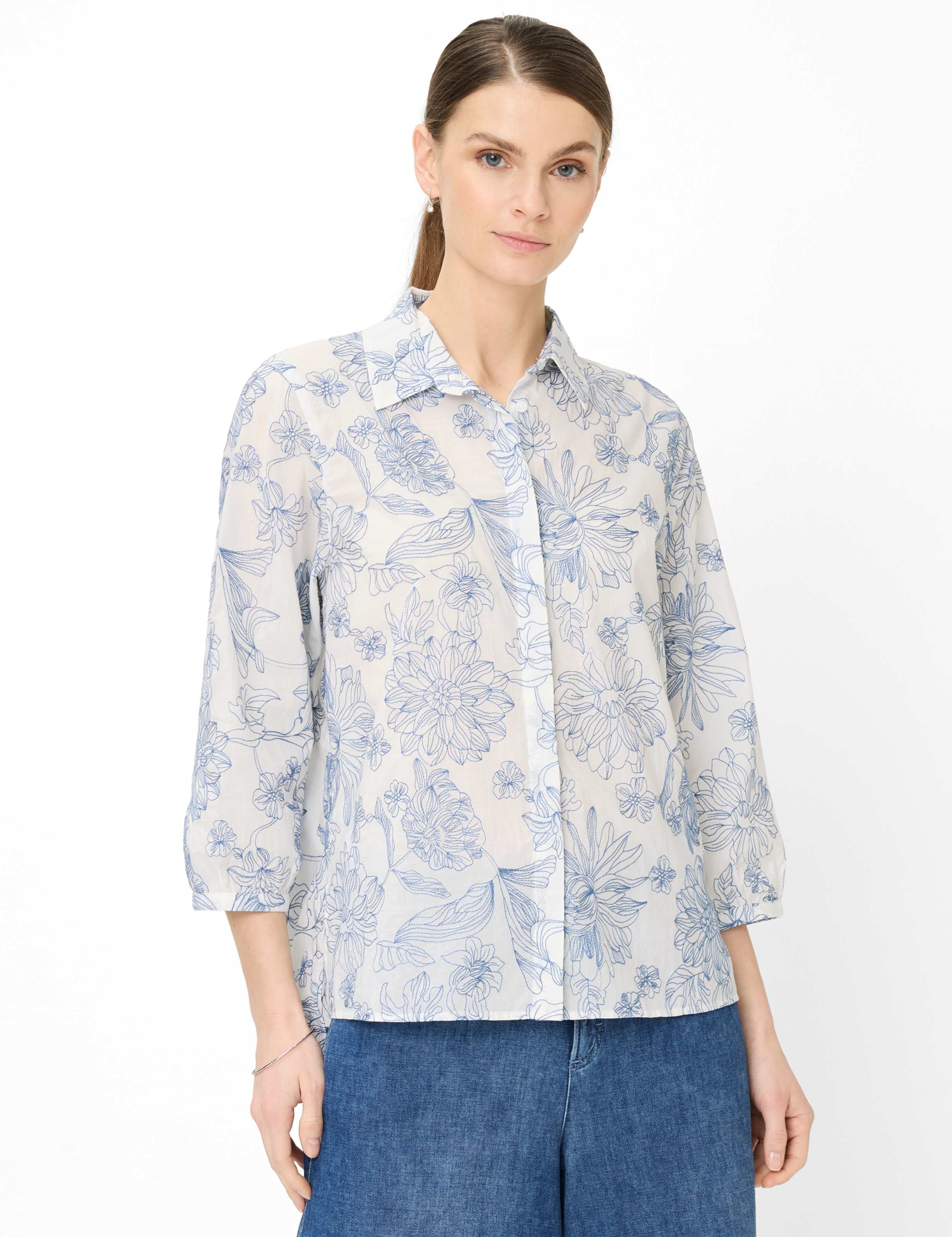BRAX Blouse 94-0039 941 Style Vicki BLS-vintage blue