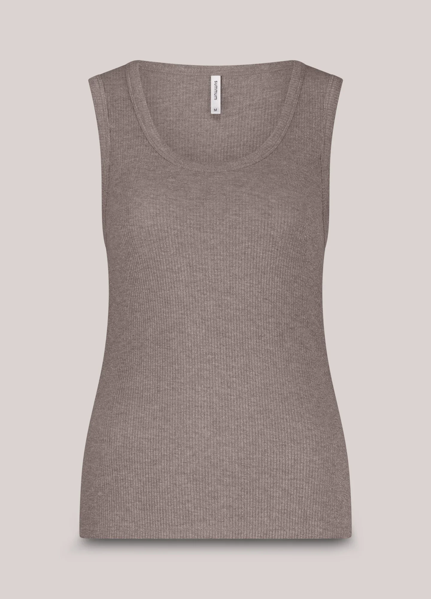 SUMMUM 3s4873-5183 Rib Tank Top-midgrey