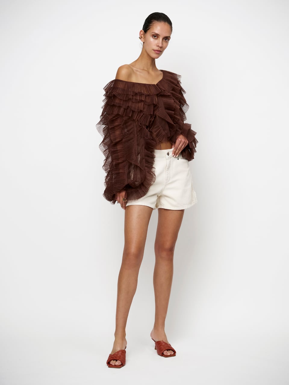 DANTE 06 Phora Tulle Ruffle Top 262197