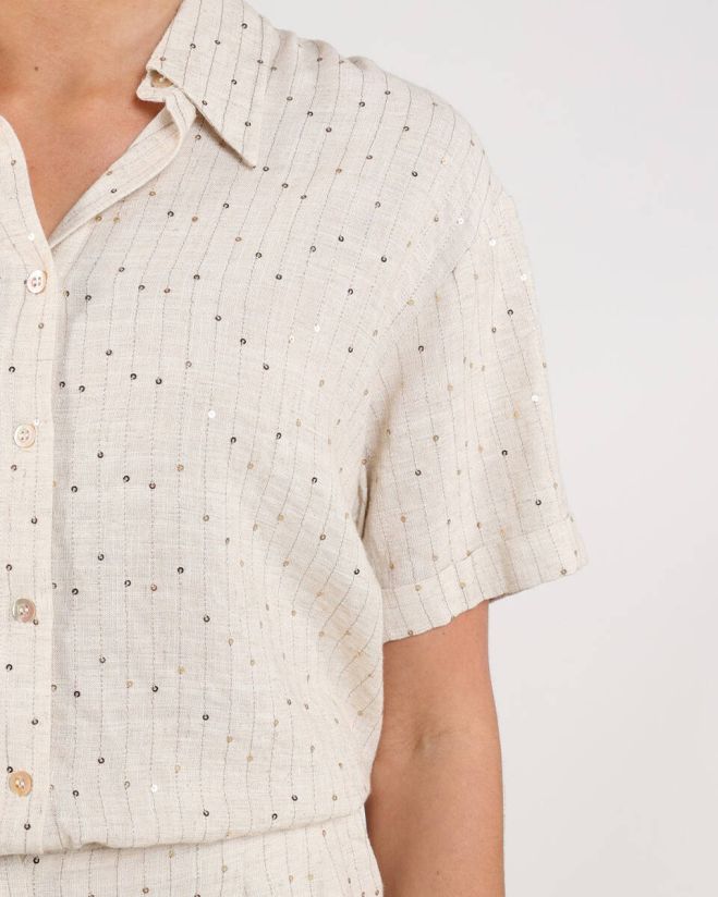 NUKUS NKS02108 Leonora Blouse met pailletjes