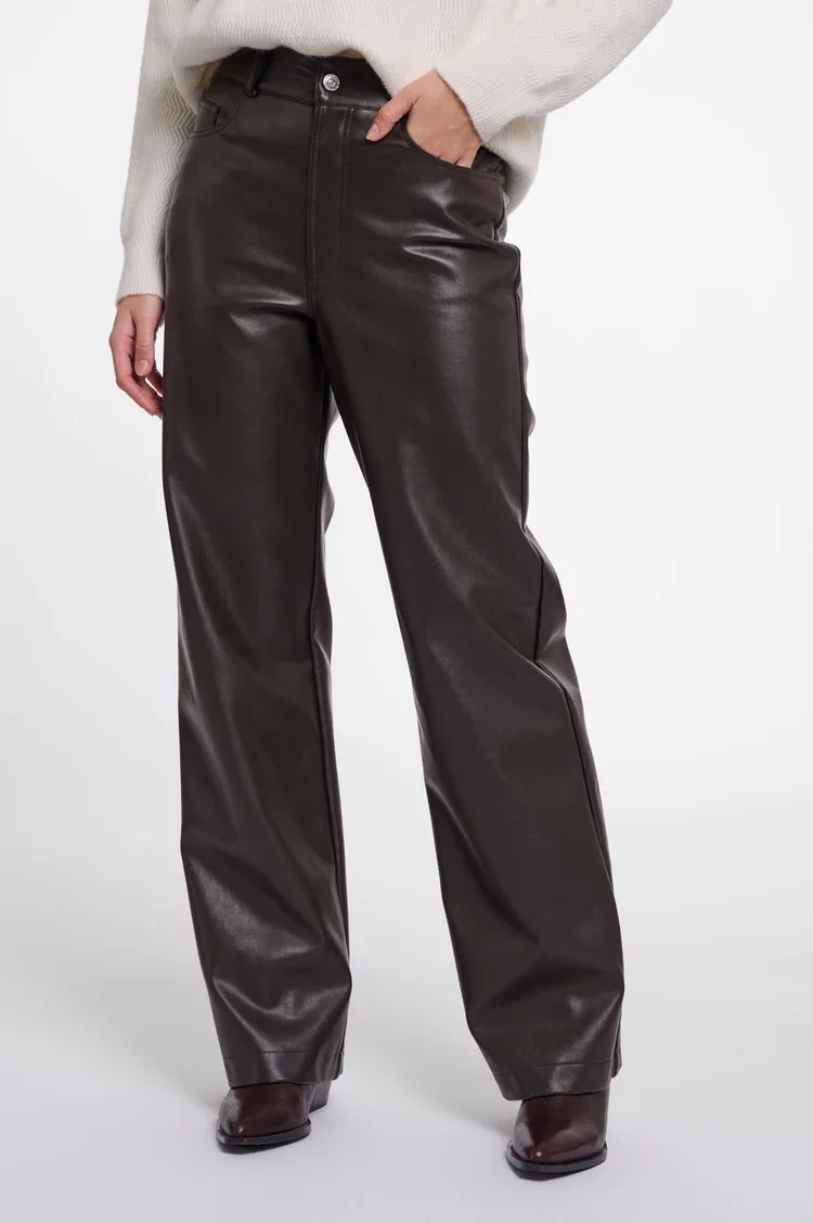 RINO & PELLE CorianRegular.7502612 Faux Leather Pants-peated