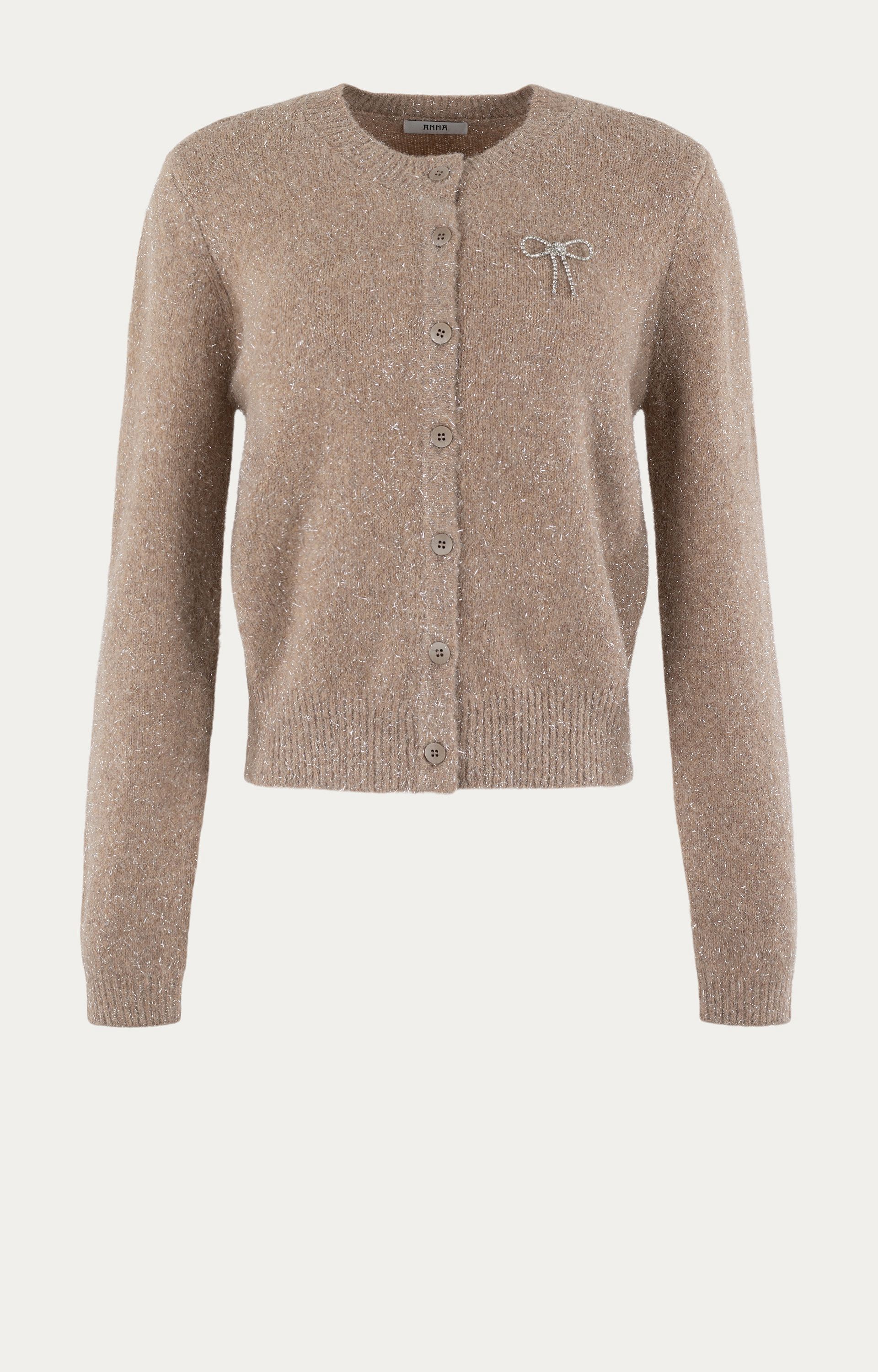 ANNA 34a10-02654-1 Vest LS met strikbroche