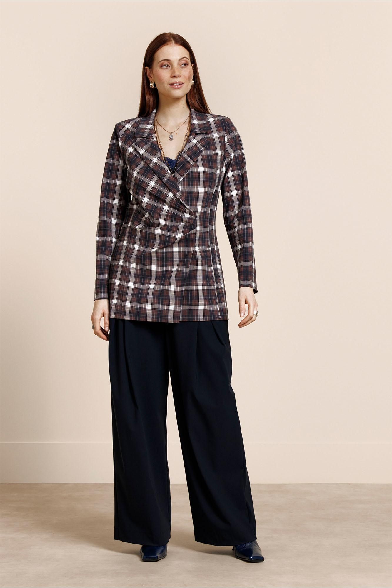 STUDIO ANNELOES 14120 Cinta check blazer