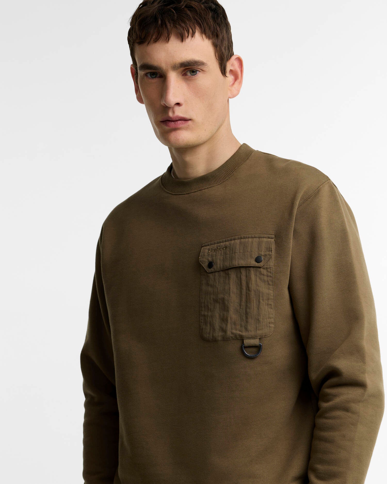 BARBOUR MOL0775 Pitt CrewNeck Sweatshirt - taupe