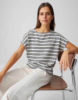 OPUS 10552014094106 Sostal Gestreept Tricot Shirt