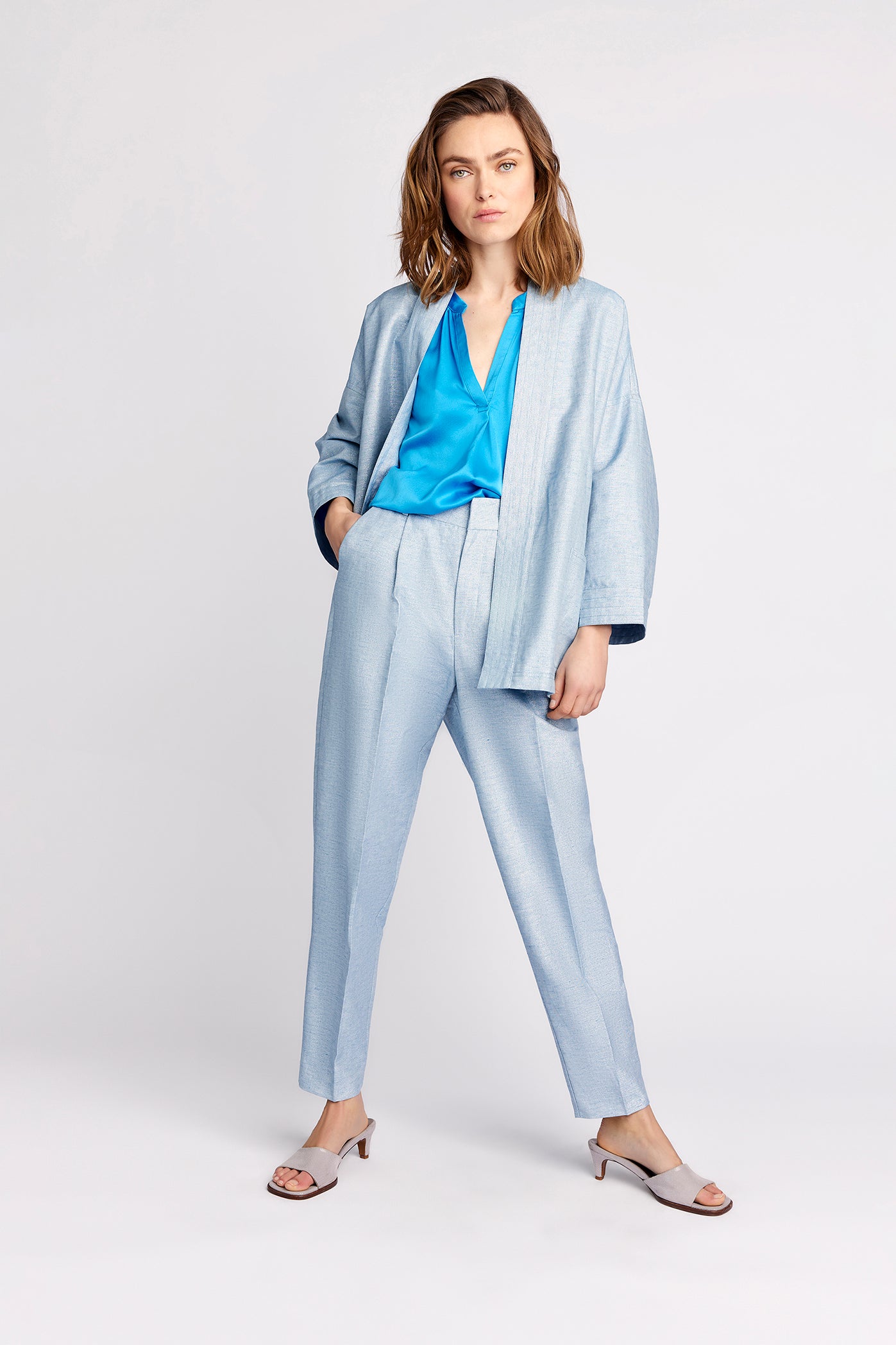 FEMMES DU SUD Broek ARMINE LUREX Azur