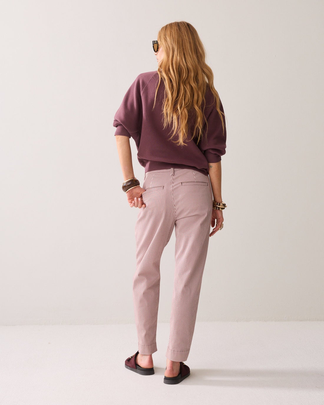 SUMMUM Gestreepte chino 4s2988-12478