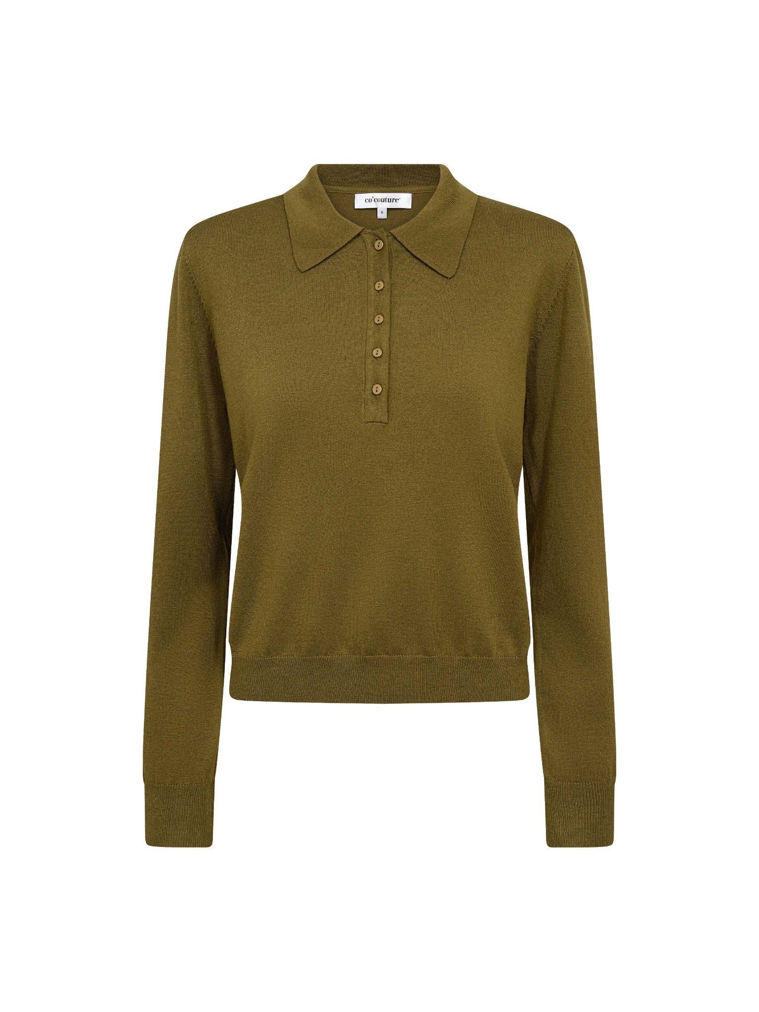 CO'COUTURE 500212 Cory Pad Polo Knit-Fern Green