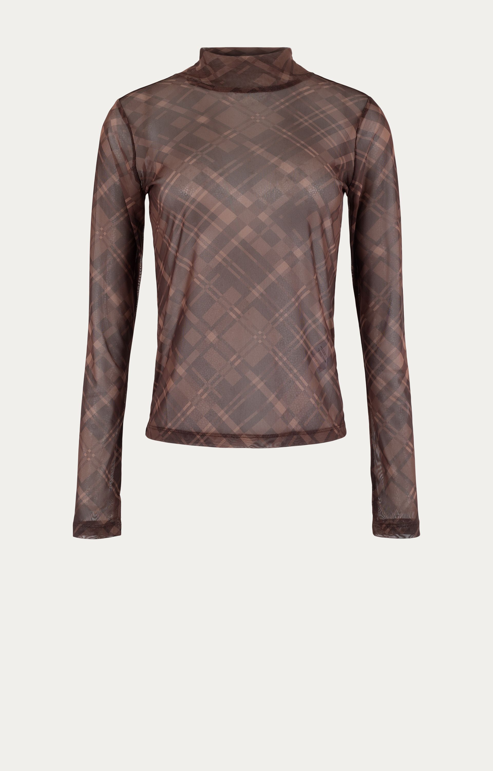 ANNA 43A04-03926 T-shirt LS met ruitdessin